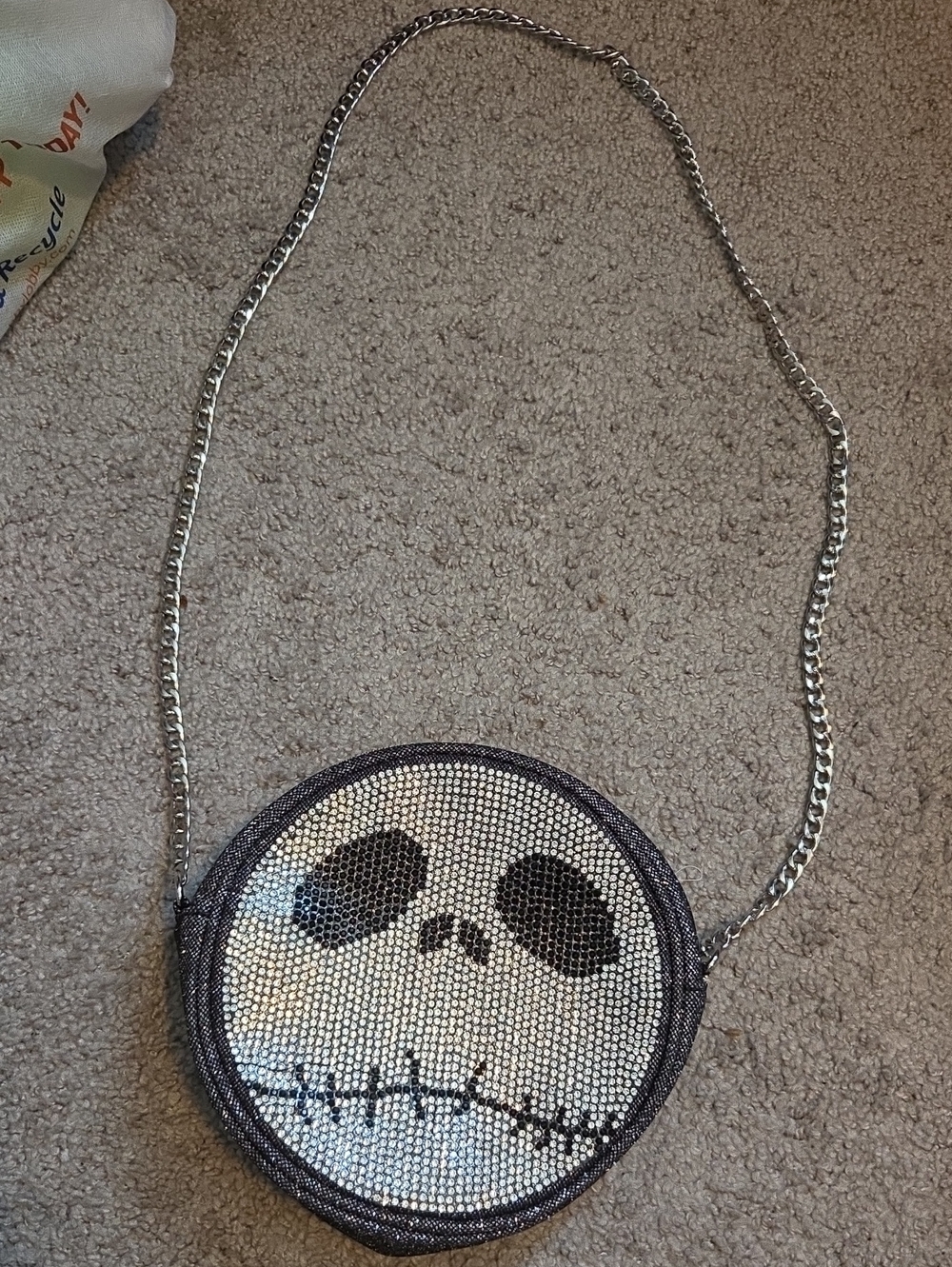 Nightmare Before Christmas Crossbody Bag - Silver/Black